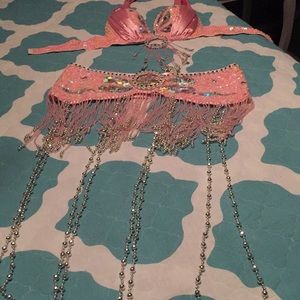 Belly dance bra and belt set